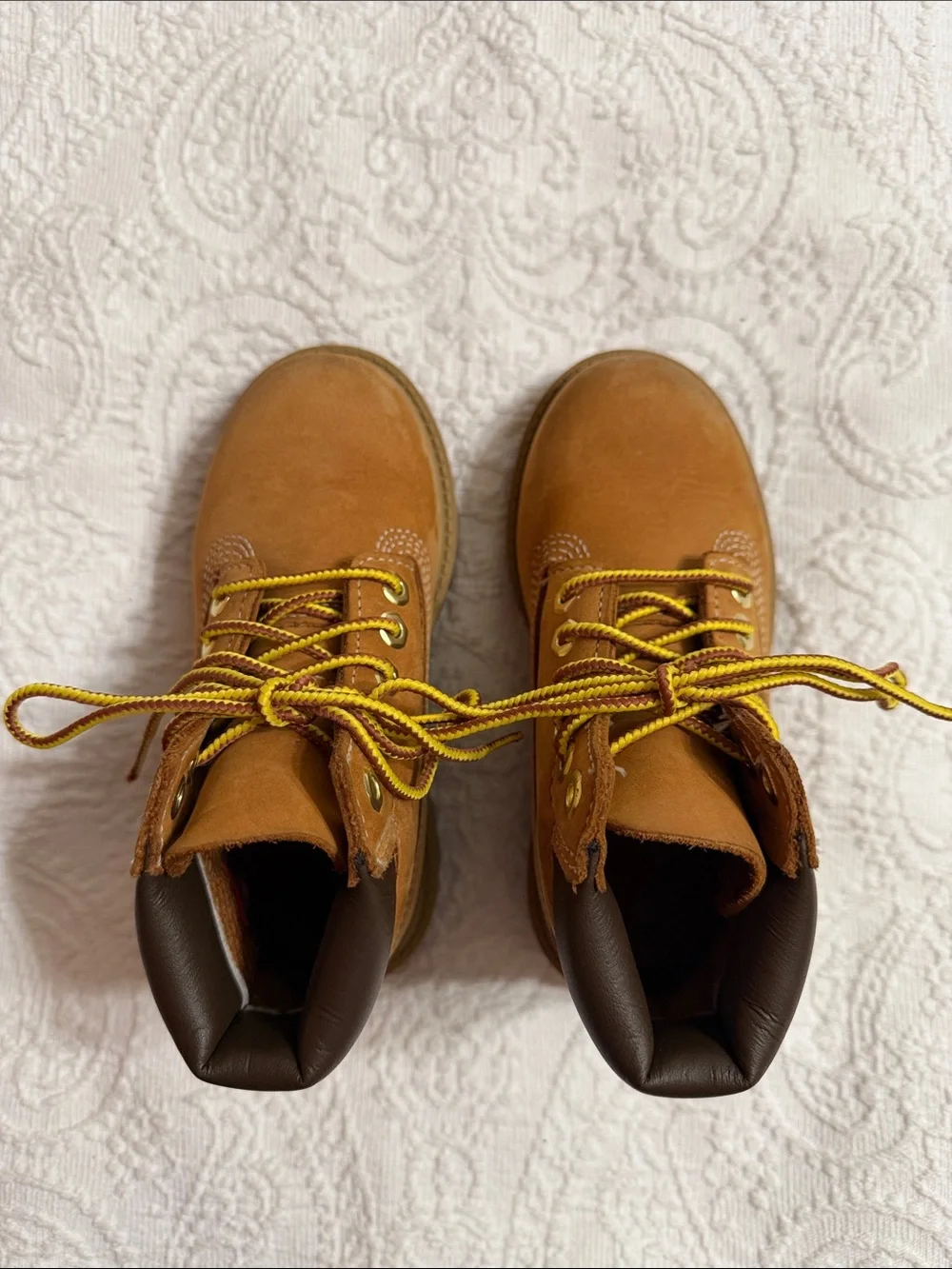 Timberland Boots Kids Size 10 (Toddler) Rust-Brown Lug Sole Lace Up Boot